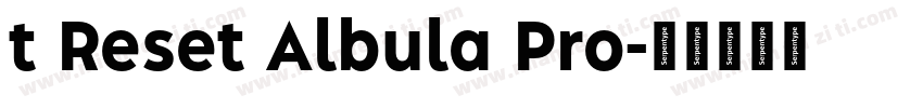 t Reset Albula Pro字体转换